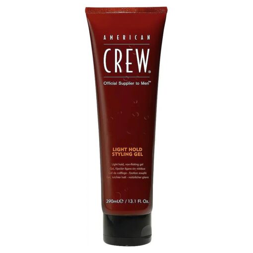 American Crew Men 's Hair Gel, Light Hold, Non-Flaking Styling Gel, 13.1 Fl Oz