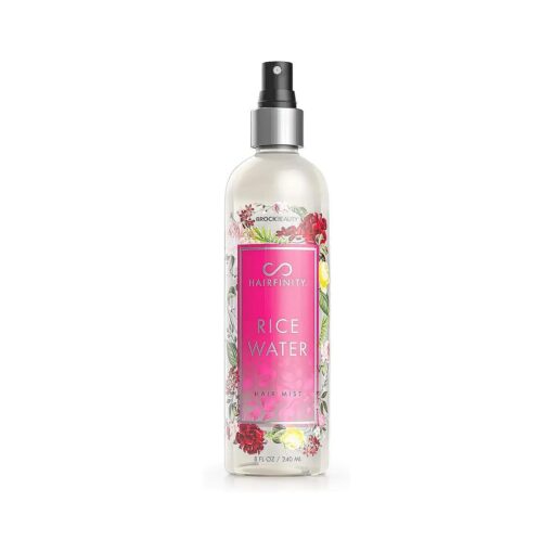 Hairfinity Rice Water Mist - Silicone & Sulfate Free Growth Formula - Best for Damaged, Dry, Curly or Frizzy Hair - Thickening for Thin Hair, Safe for Keratin and Color Treated Hair 8oz