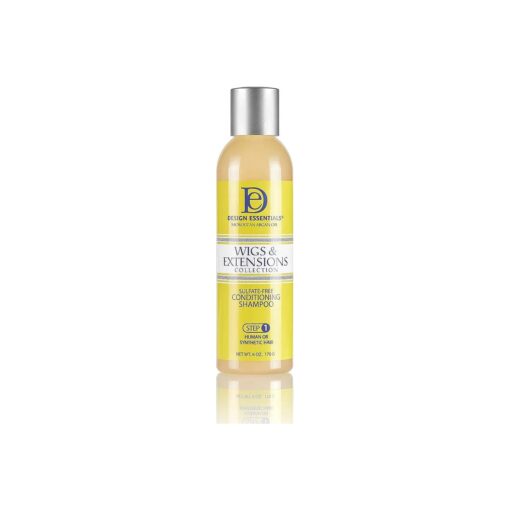 Design Essentials Moroccan Argan Oil Sulfate-Free Conditioning Shampoo- Wigs & Extensions Collection, Yellow, 6 Ounce ( Packaging may vary )