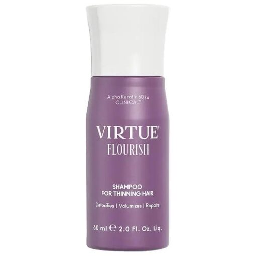 Virtue Flourish Sulfate Free Shampoo for Thinning Hair, Volumizing Hair Growth Product, Detoxifies and Repairs, Color Safe