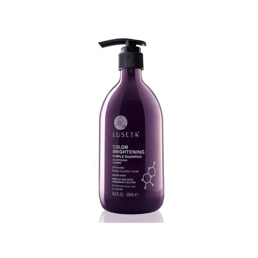 Luseta Purple Shampoo for Blonde Hair 16.9oz, Women Hair Shampoo for Grey Hair and Color Treated Hair, Best Purple Shampoo for Curly and Damaged Hair, Sulfate & Paraben Free