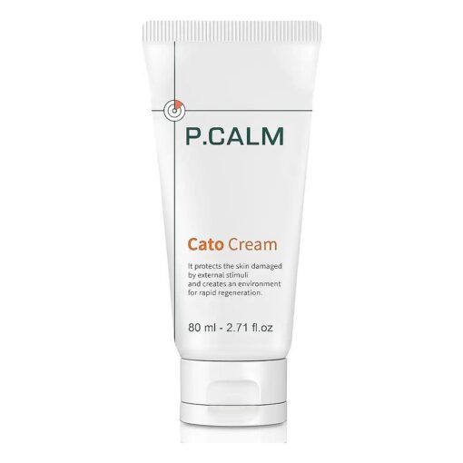 P.CALM Cato Facial Cream 80ml | Korean Vegan Facial Moisturizer for Sensitive Skin | Lightweight Non-Greasy Non-Sticky Barrier-Strengthening