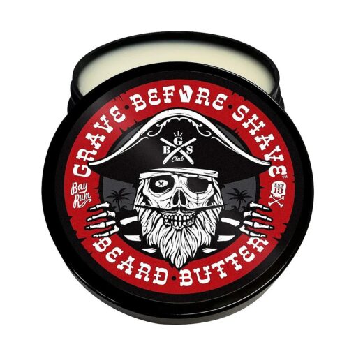 Grave Before Shave Bay Rum Beard Butter 4 oz, Container