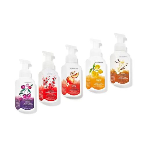 Bath and Body Works Foaming Hand Soaps - Set of 5 Gentle Foaming Soaps ( Fresh & Fruity )