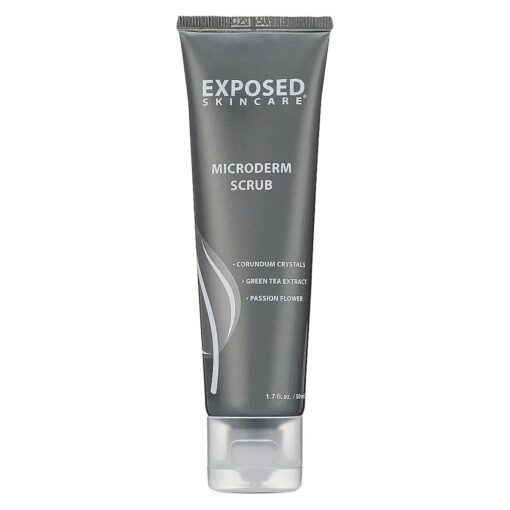 Exposed Skin Care Microderm Face Scrub to Improve Acne Scars, Blackheads, Fine Lines, Clogged Pores - Gentle Exfoliating Face Scrub with Corundum Crystals to Achieve Smooth, Glowing Skin ( 1.7 Fl Oz )