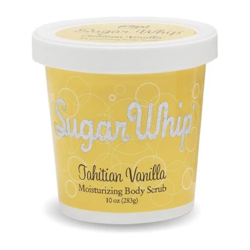 Sugar Whip Exfoliating Scrub, Body and Face Cleanser for Silky Smooth, Moisturize All Skin Types, 10 Oz, Tahitian Vanilla, 10 Ounce