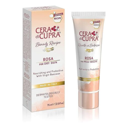 Rosa Face Cream Moisturizer for Dry Skin - Nourishing and Protective Formula with Virgin Beeswax ( 2.54 Fl Oz / 75 ml )