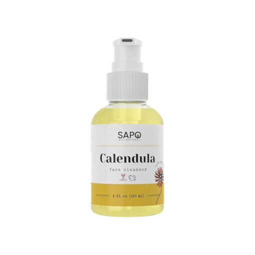 Calendula Face Cleanser - A Calming and Soothing Facial Wash that Gently Cleanses Acne, Oily and Sensitive Skin - Made with Hyaluronic Acid - 4 Fl Oz