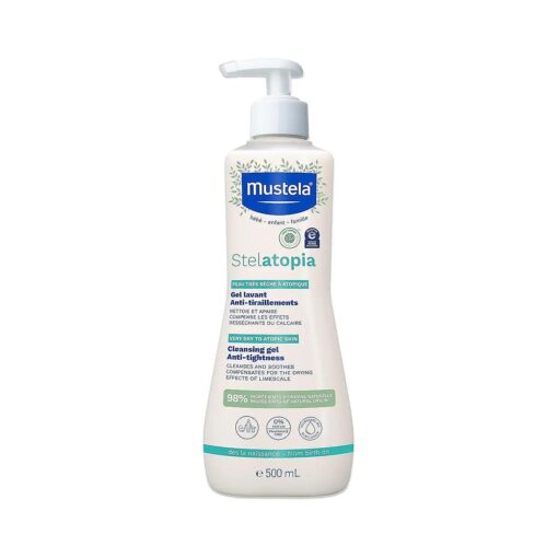 Mustela Stelatopia Eczema-Prone Skin Cleansing Gel - Baby Face & Body Wash with Natural Avocado & Sunflower Oil - Fragrance-Free & Tear Free - Various Sizes