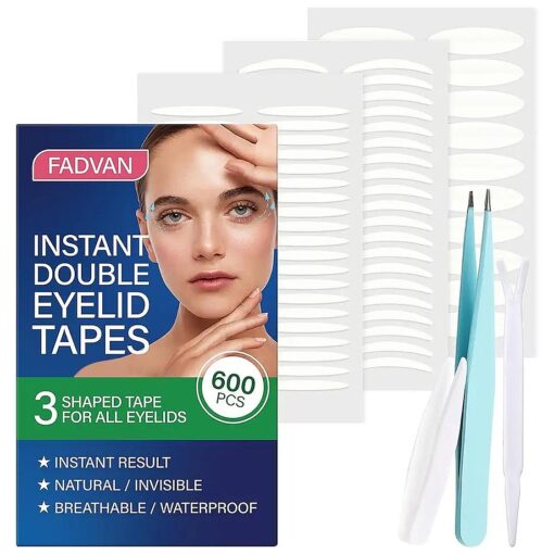 Eyelid Lifter Strips 600Pcs, Glue-Free Instant Invisible Eyelid Tape, Waterproof long-lasting Double Eyelid Tape for Hooded, Droopy, Uneven, Mono-eyelids, New Quality Eye Lift Tape .