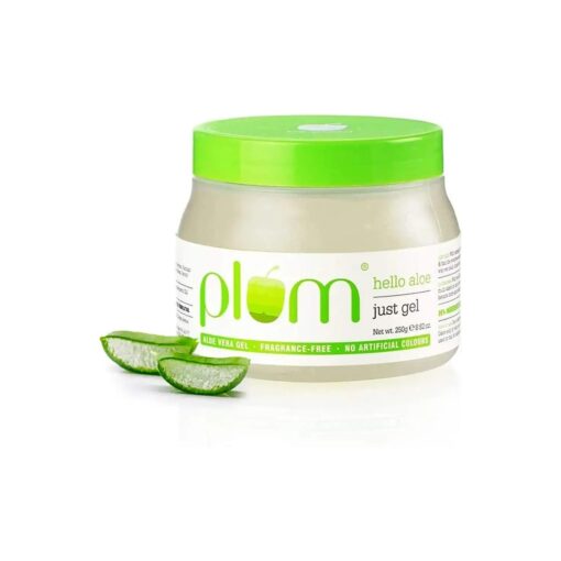 Plum Natural Aloe Vera Face Moisturizing Gel With Gylcrein & Rose Extract, Fresh, Rejuvenating & Deeply Nourishing, 100 % Vegan, Parabens & Phthalates Free, Fragrance-Free, For All Skin Types 8.82 Fl Oz