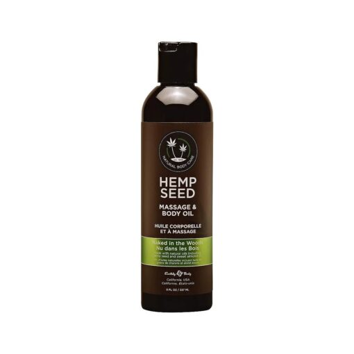 Hemp Seed Massage & Body Oil - 8 fl, oz, - Nourishing, Moisturizing Massage Oil - Hemp Seed, Apricot, Grapeseed & Sweet Almond Oil - Vegan & Cruelty Free