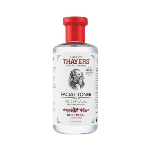 THAYERS Alcohol-Free HydKtr Rose Petal Witch Hazel with Aloe Vera, Clear, 12 Fl Oz ( Pack of 2 )