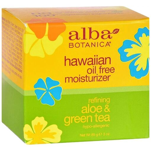 ALBA BOTANICA Moist, Oil FR, Aloe & GRN Tea, 3 FZ