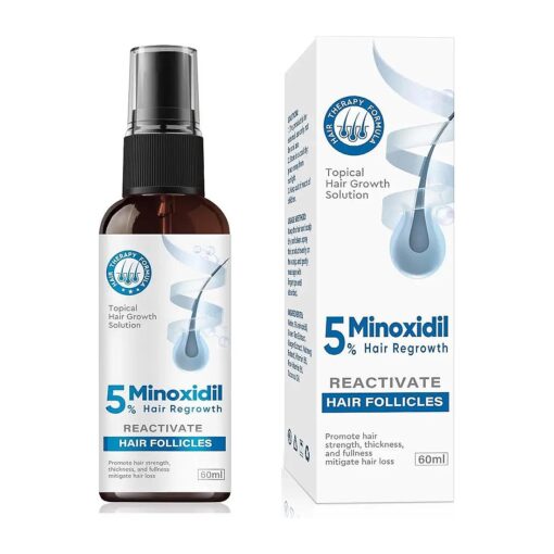 Minoxidil 5 Percent, Hair Growth Serum with Minoxidil 5 %, Hair Regrowth Treatment for Men & Women, Minoxidil Spray 60ml to Promote Hair Growth, Prevent Hair Loss & Stronger Hair