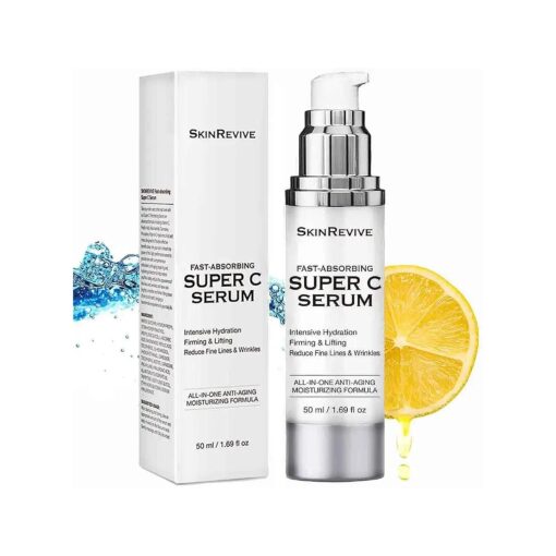 SkinRevive Super C Serum for Women over 70, Fast-Absorbing Vitamin C Serum Hydrates, Firms, Lifts Skin - Suitable for Mature Skin, Targets Age Marks, Wrinkles and Smoothes Skin Texture 1.69 fl oz