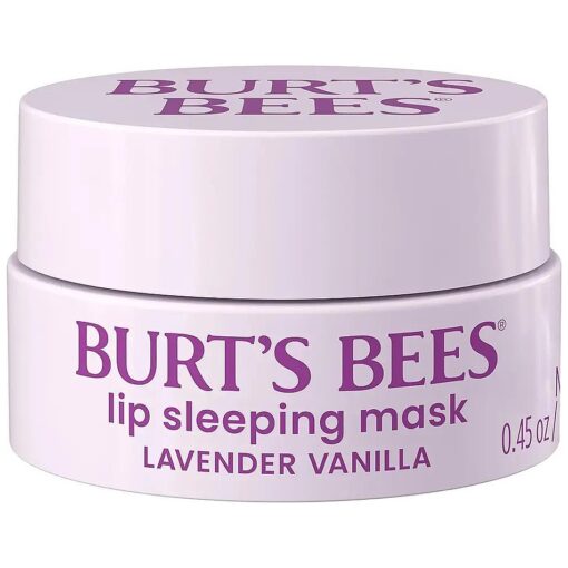 Burt 's Bees Lavender Vanilla Lip Sleeping Mask, With Hyaluronic Acid and Squalane Moisturizer To Instantly Hydrate Lips, Overnight Lip Mask, Lip Treatment, 0.45 oz .