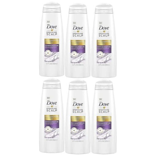 Dove Dermacare Scalp Anti-Dandruff Shampoo Soothing Moisture 12 oz Pack Of 6