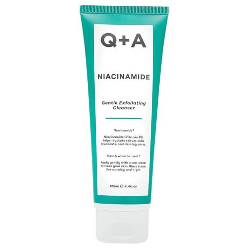 Q+A Niacinamide Gentle Exfoliating Cleanser, 125ml