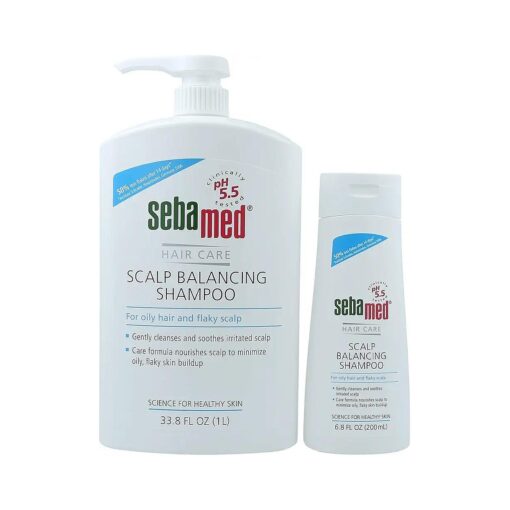 Sebamed Anti-Dandruff Shampoo - Scalp Balancing Hair Care for Oily Dandruff Prone Scalp ( 1 Liter with Pump + 200mL )