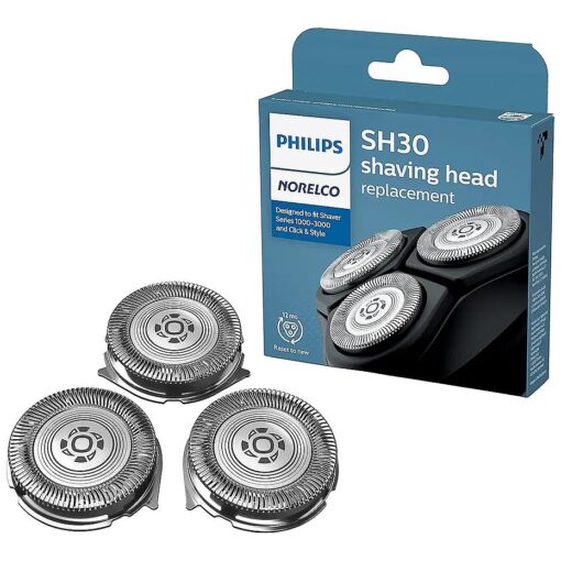 Philips Norelco Genuine SH30/52 Shaving Heads Compatible with Norelco Shaver Series 1000, 2000, 3000 and 5000X and Rounded