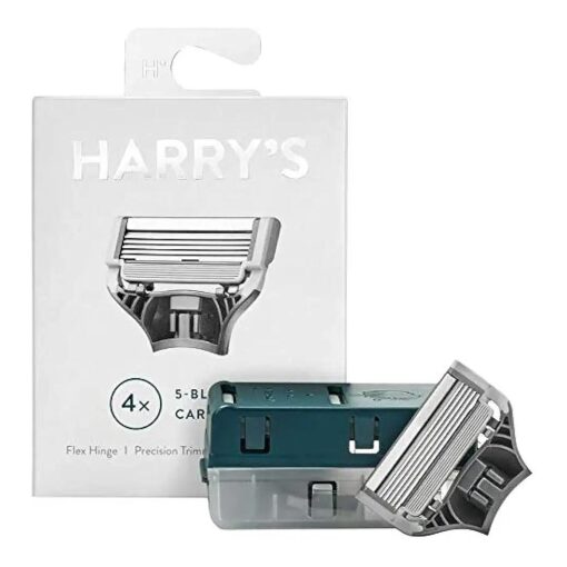 Harry 's German 5-Klingen-Patronen fur Rasierer, Nachfullpackung, Prazisionstrimmer, Flex HI, 4er-Pack