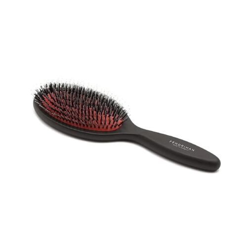 Fendrihan Genuine Boar Bristle and Nylon Hair Brush and Scalp Massager, Lacquered Beechwood MADE IN GERMANY ( Large )