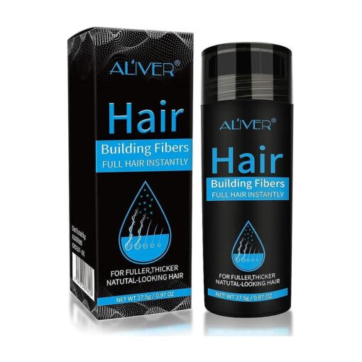 Aliver Hair Fibers for Thinning Hair Dark Brown - Undetectable Natural Formula - Thicker Fuller Hair in 15 Seconds - Conceals Hair Loss & Look Younger - Designed for Men & Women,0.97Oz