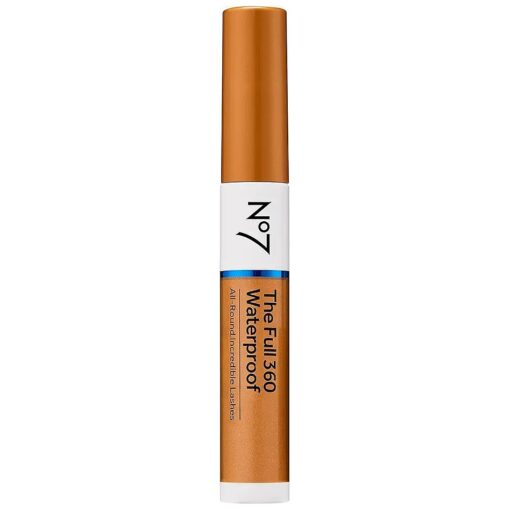 No7 The Full 360 Waterproof - Brown/Black - Sweat-Proof, Rain-Proof, Tear-Proof Mascara - Adds Volume, Length & Curl for Up to 12 Hours ( 7ml )