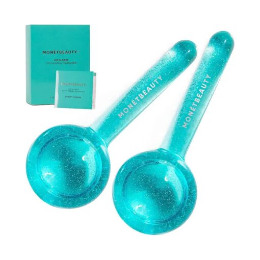 Ice Globes for Facials, Freezer Safe and Highly Effective Facial Globes for Daily Beauty Routines, Tighten Skin, Reduce Puffiness and Headaches, Enhance Circulation and Complexion ( Blue )