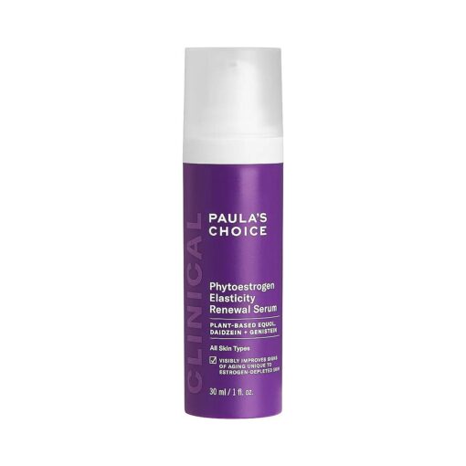 Paula 's Choice CLINICAL Phytoestrogen Elasticity Renewal Face Serum, Restores Loose, Thinning & Crepey-Looking Skin Due to Estrogen Loss, Fragrance-free & Cruelty-free, 1 Fl Oz .