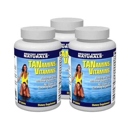 Tanamins Tanning Vitamin-Get a Darker Tan in Half the Time Without Expensive Tanning Beds ( 3 bottles/180 count )