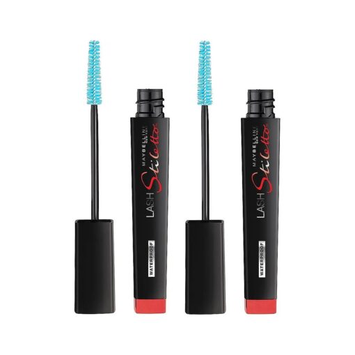 Maybelline New York Lash Stiletto Ultimate Length Waterproof Mascara Makeup, Very Black, 2 Count