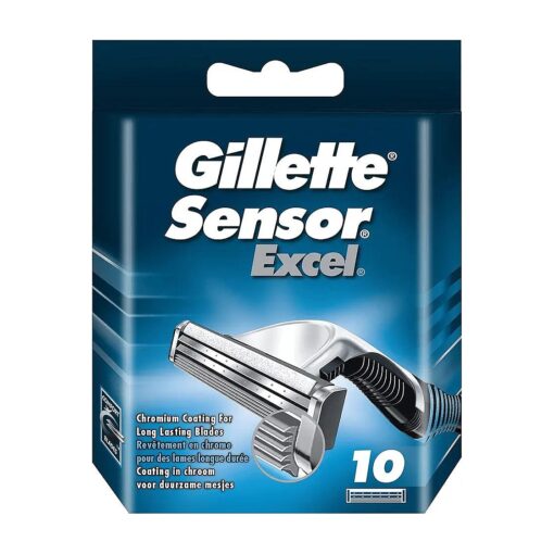 Gillette Sensor Excel Razor Blades for Men Pack of 10 Blades