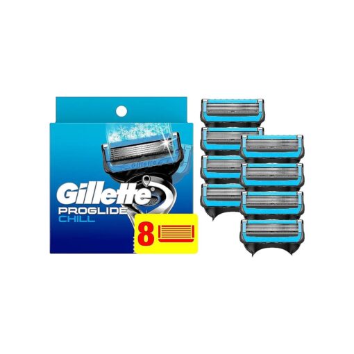 Gillette ProGlide Chill Razor Refills for Men, 8 Blade Refills