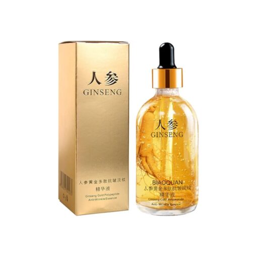 Ginseng Polypeptide Anti-Ageing Essence, Ginseng Anti Wrinkle Serum, Ginseng Anti Aging Essence, Gold Ginseng Face Serum, Ginseng Essential Oil Reduce Fine Lines ( 1 Bottle )