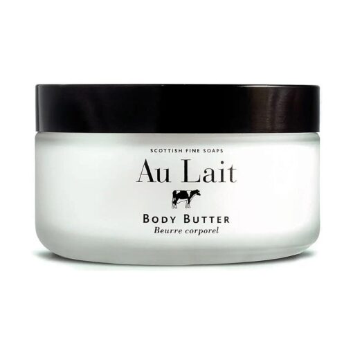 Scottish Fine Soaps Au Lait Body Butter 7 Oz In Glass Jar From Scotland