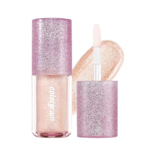 COLORGRAM Milk Bling Shadow 07 Fairylike ( 23 ) | Pigmented Glistening Liquid Glitter Eyeshadow, Long-lasting Shimmer to Matte, Infused with different sized Glittery Pearls