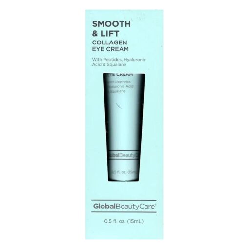 Global Beauty Care Smooth & Lift Collagen Eye Cream with Peptides, Hyaluronic Acid & Squalane 0.5fl oz