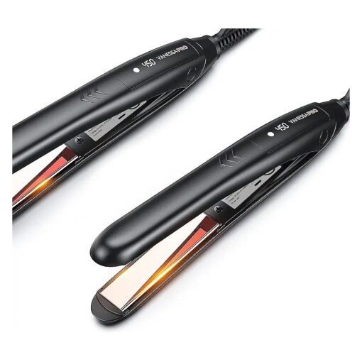 VANESSA PRO Mini Flat Iron Hair Straightener, Small Flat Irons for Short Hair, Travel Curling Iron Dual Voltage for Europe ( 0.7-inch )