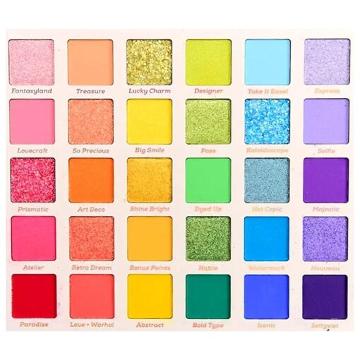 ColourPop FADE INTO HUE Eyeshadow Palette Matte Metallic Semi-Sparkle Glitter Rainbow Super-Pigmented Color