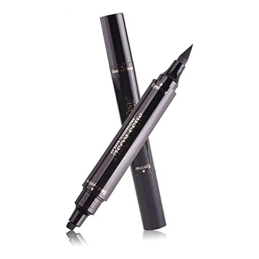 Miss Rose Brand Eyes Liner Liquid Make Up Pencil Waterproof Black Double-ended Makeup Stamps Eyeliner Pencil