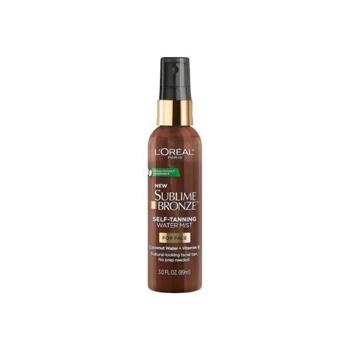 L'Oreal Paris Sublime Bronze Self Tanning Facial Mist, Water-Based Formula, Coconut Water & Vitamin E, 3 fl, Oz