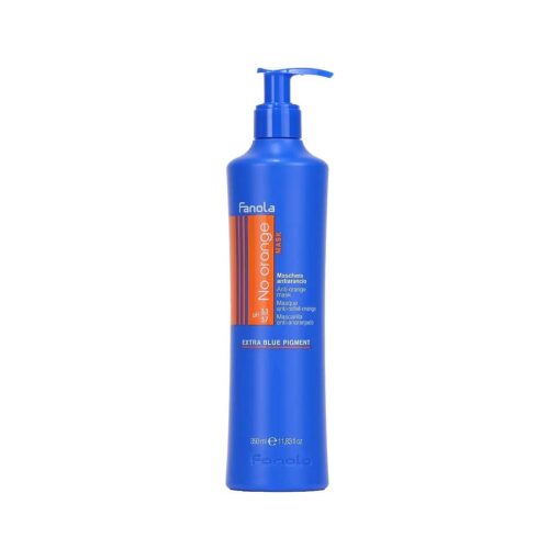 Fanola No Orange Mask - Color Depositing Blue Hair Mask Removes Orange Brassiness On Color Treated Hair With Dark Tones - Conditioning Hair Mask Detangles, Nourishes And Hydrates Hair 11.83 Fl Oz