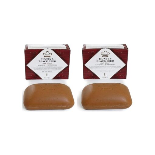 Nubian Heritage Soap Bar, Honey and Black Seed, 5 Ounce ( 2 Pack )