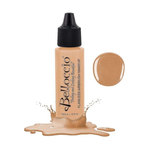 Belloccio 's Professional Cosmetic Airbrush Makeup Foundation 1/2oz Bottle : Buff- Light with Golden Undertones