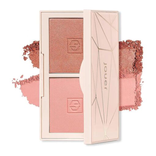 Jouer Blush Bouquet Duo Deluxe Mini 2 Shade Blush Palette High Pigment Powder Natural Flush Beauty Cosmetics Vitamin E Talc-Free Paraben, Gluten & Cruelty Free