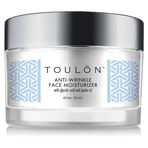 TOULON Glycolic Acid Cream 10 % Face Moisturizer, Best Alpha Hydroxy Acid Products ; Exfoliating, Anti-Aging Wrinkle Cream with AHA for Acne Prone Skin ; Natural Exfoliator for Day and Night