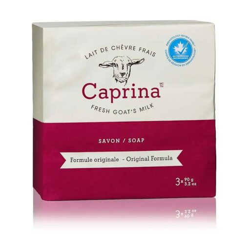 Caprina by Canus Fresh Goat 's Milk Soap, Original, 3 bars 3.2 Ounces each