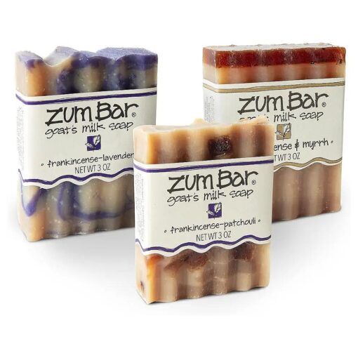 Zum Bar Goat 's Milk Soap - Frankincense Blends - Frankincense & Myrrh, Frankincense-Patchouli, Frankincense-Lavender - 3 oz ( 3 Pack )